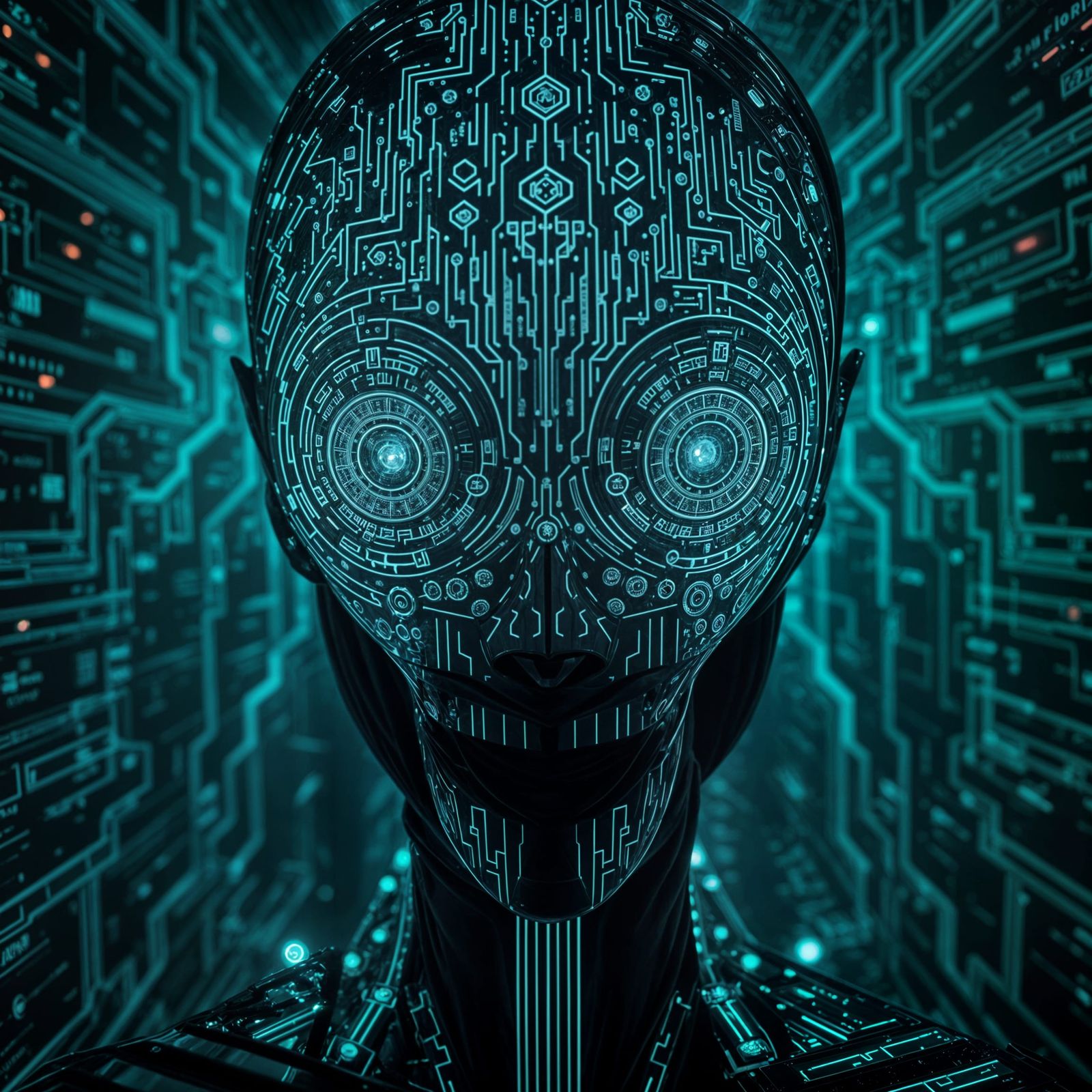 Ethereal Cyborg Confronts Infinite Void