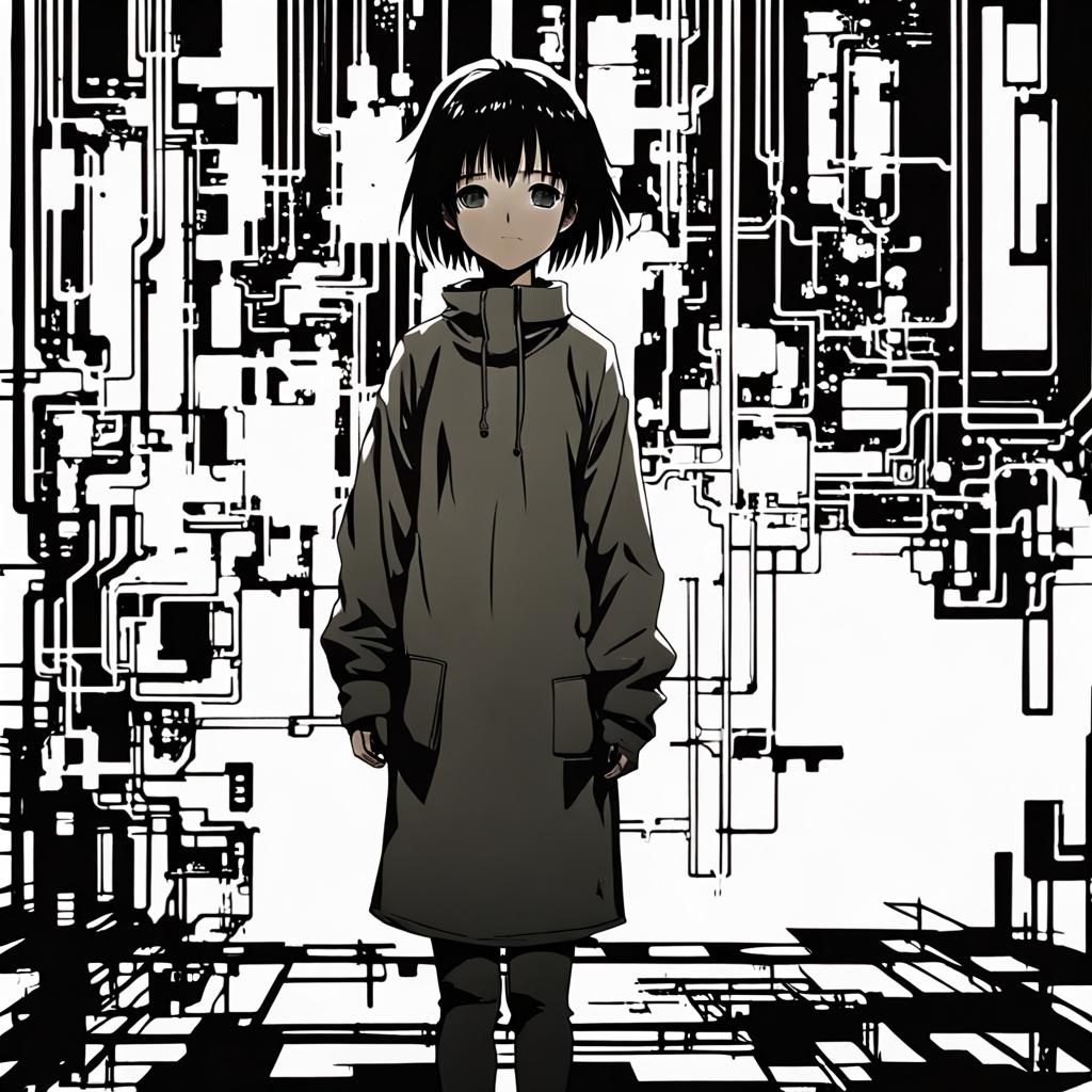 Glitched Avatar in Anime Art Style