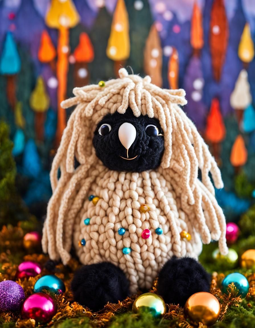 Whimsical Dollyzoo with Macrame Background in Whimsycore