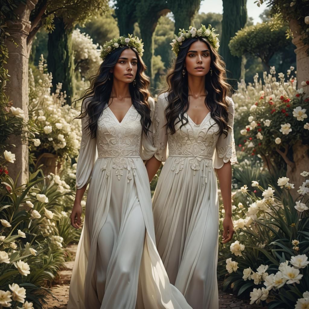 Botanical Garden Woman with Flower Crown