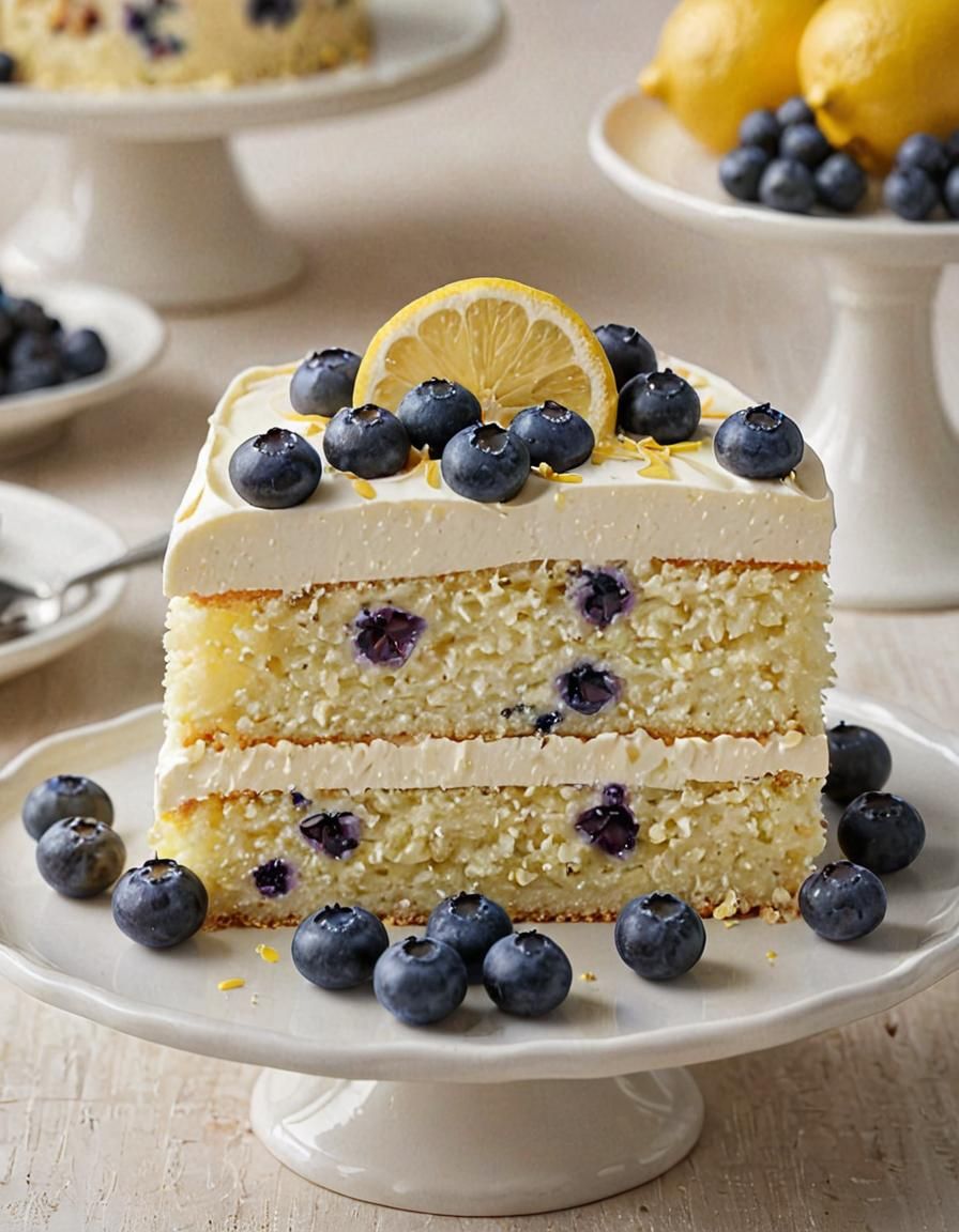 Delicious Lemon Blueberry Cake with Zest
