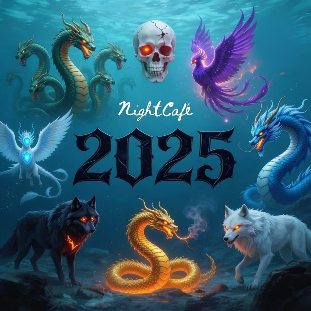 AI Art Collage of 2025 Creations