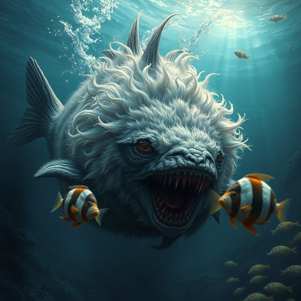 Terrifying Woolly Creature in Ocean Depths