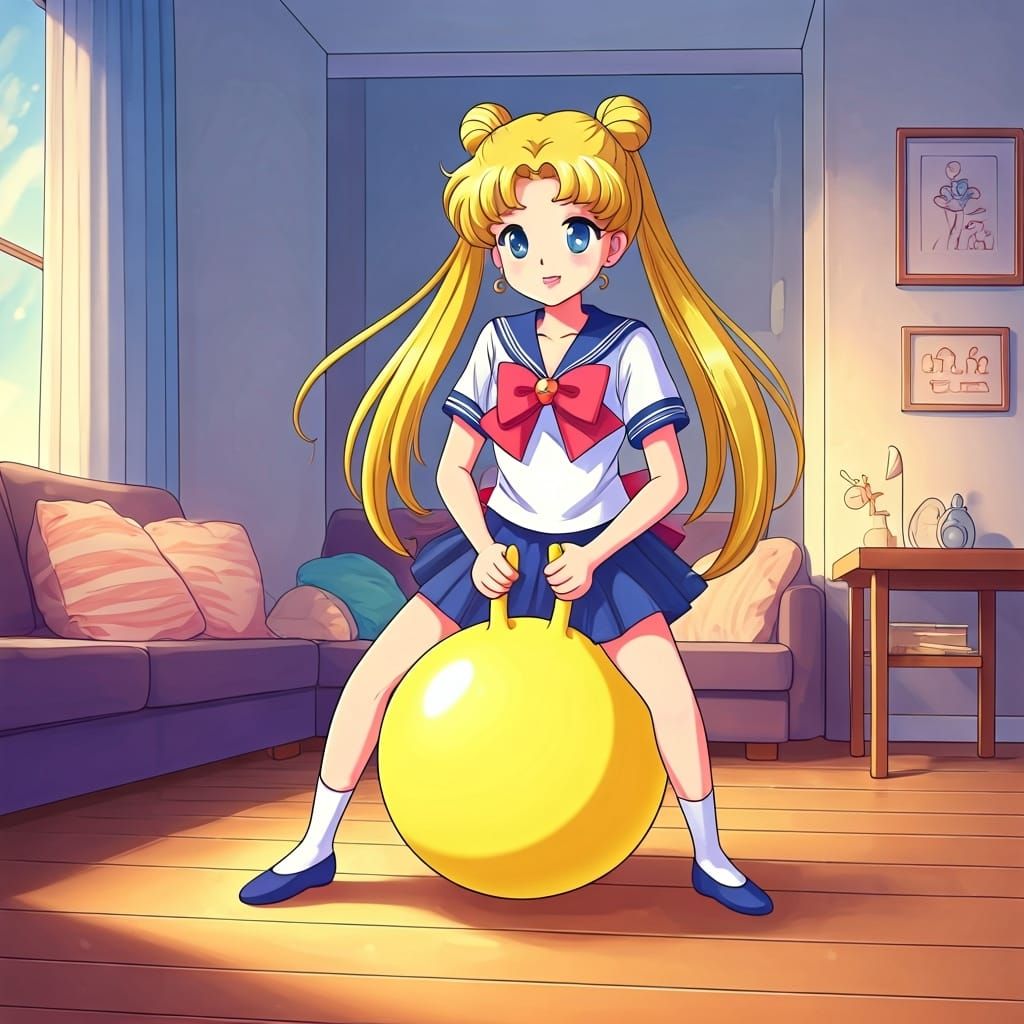 Usagi Tsukino Plays After School: 90s Anime Style