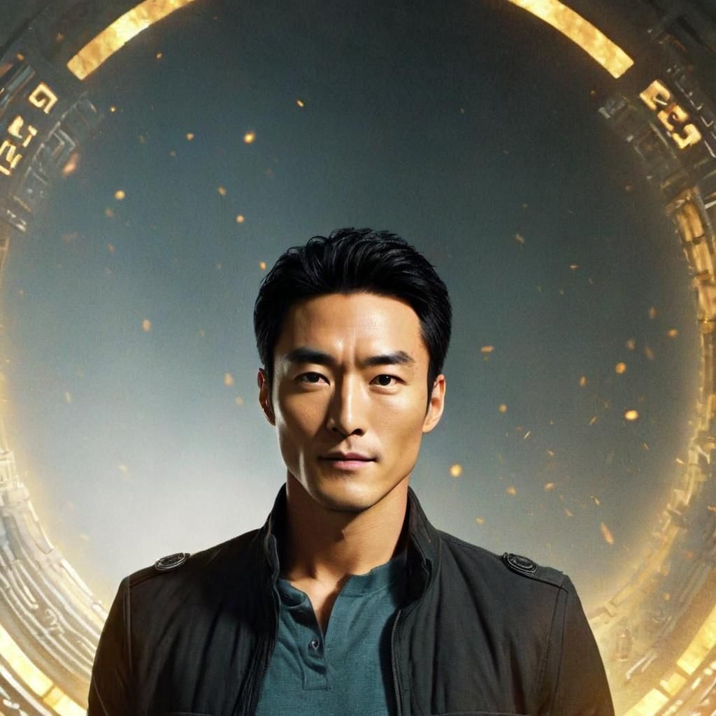 Stargate SG1 Member in Cinematic Film Still