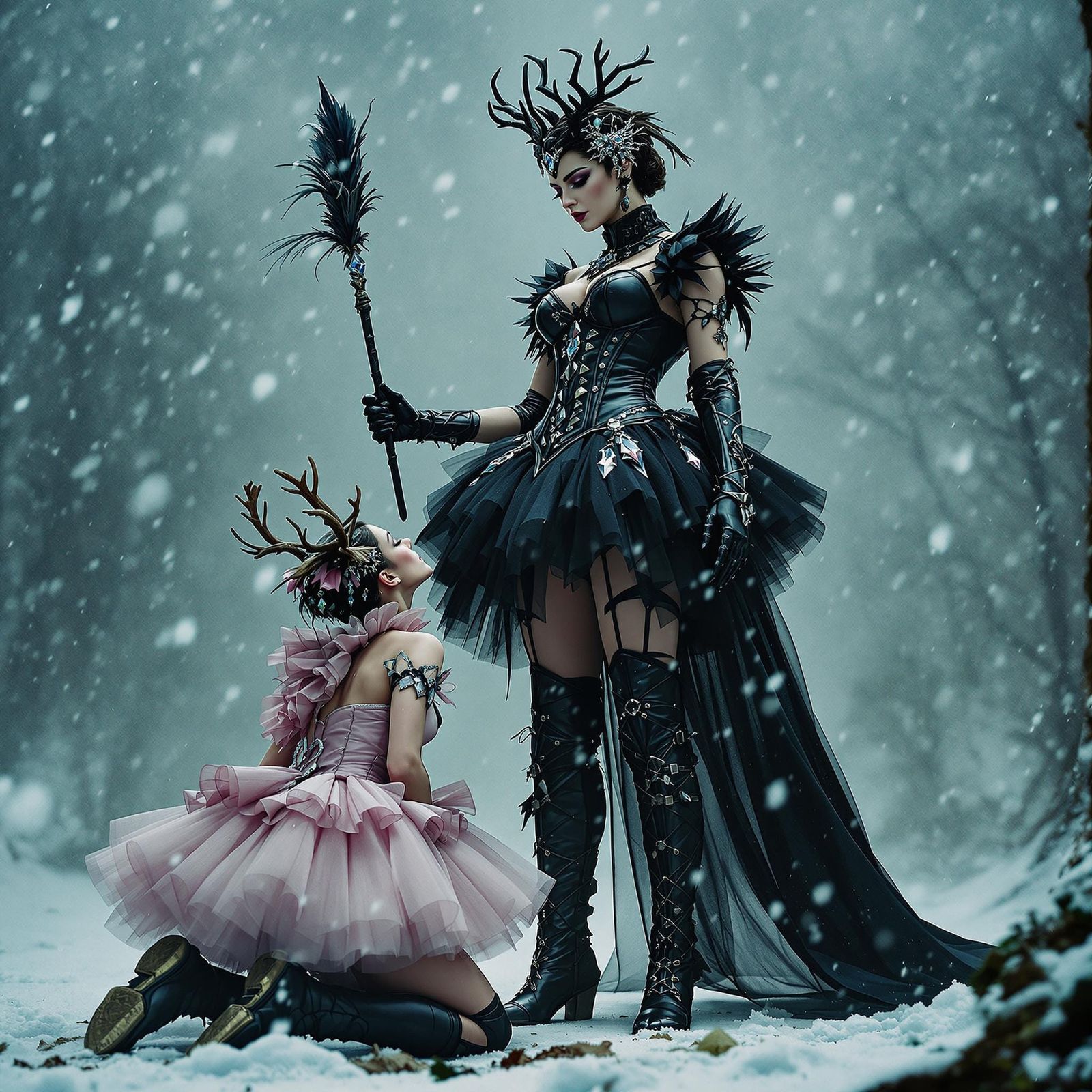 Sophie Lancaster as Dark Fantasy Heroine in Cyberpunk Style