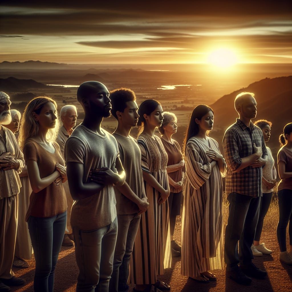 Diverse Group Honors Fallen at Sunset and Sunrise