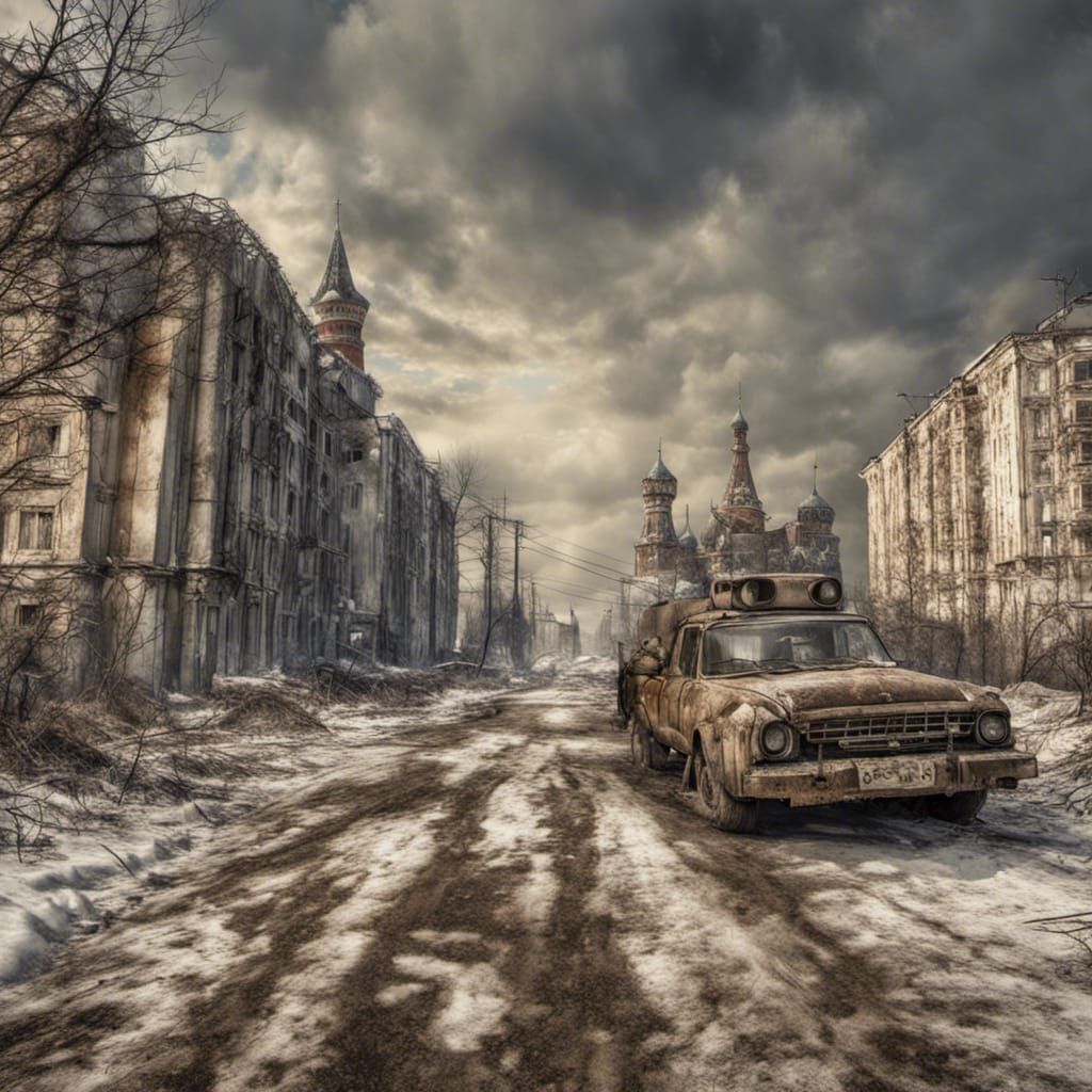 Post-Apocalyptic Nuclear Winter in Moscow