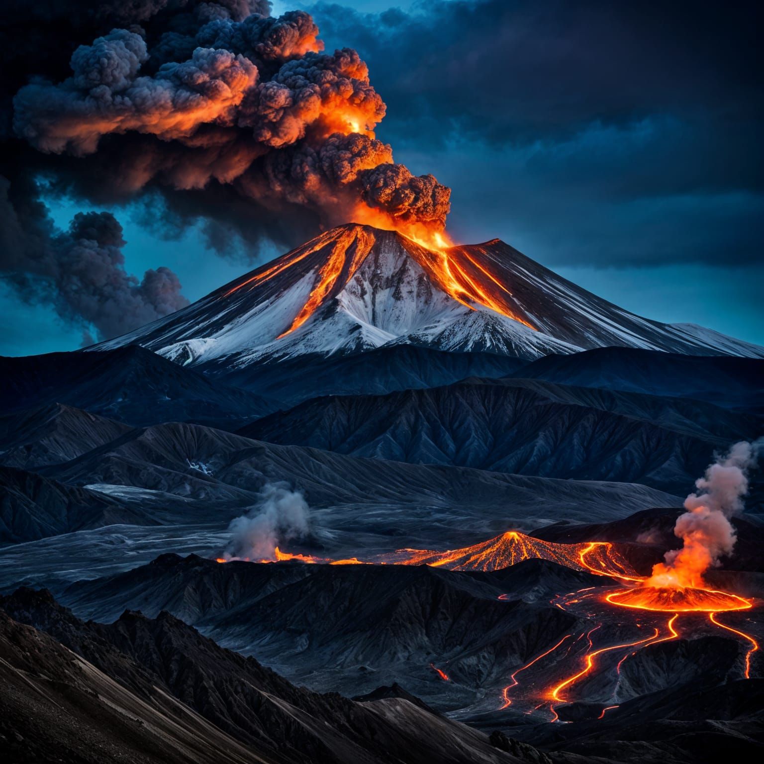Volcano Eruption: Cinematic Landscape of Nature's Power