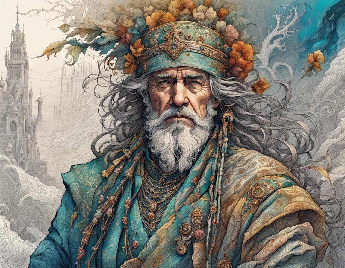 Fantasy Adventurer in Intricate Clothes: A Masterpiece