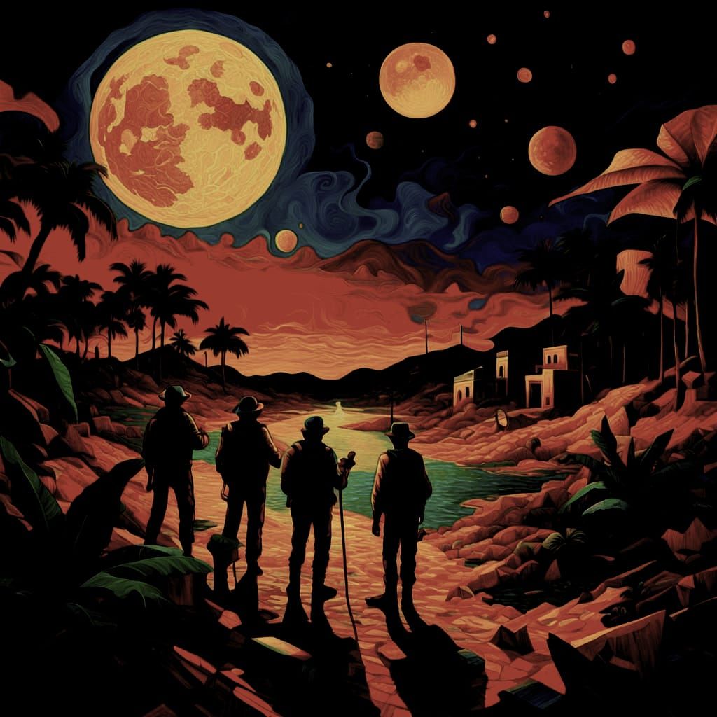 Havana Under Hunter's Moon: Astral Illustration