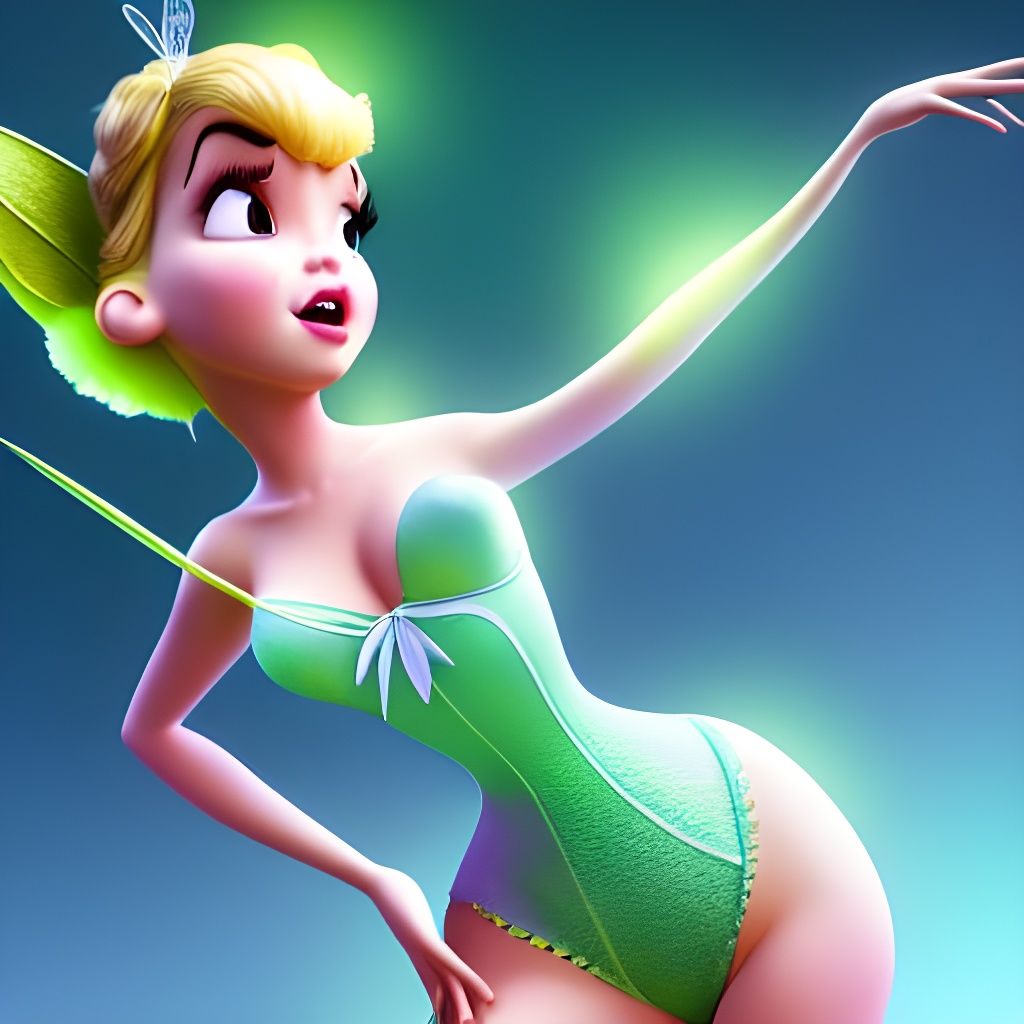 Tinkerbell Lingerie in 3D Digital Art