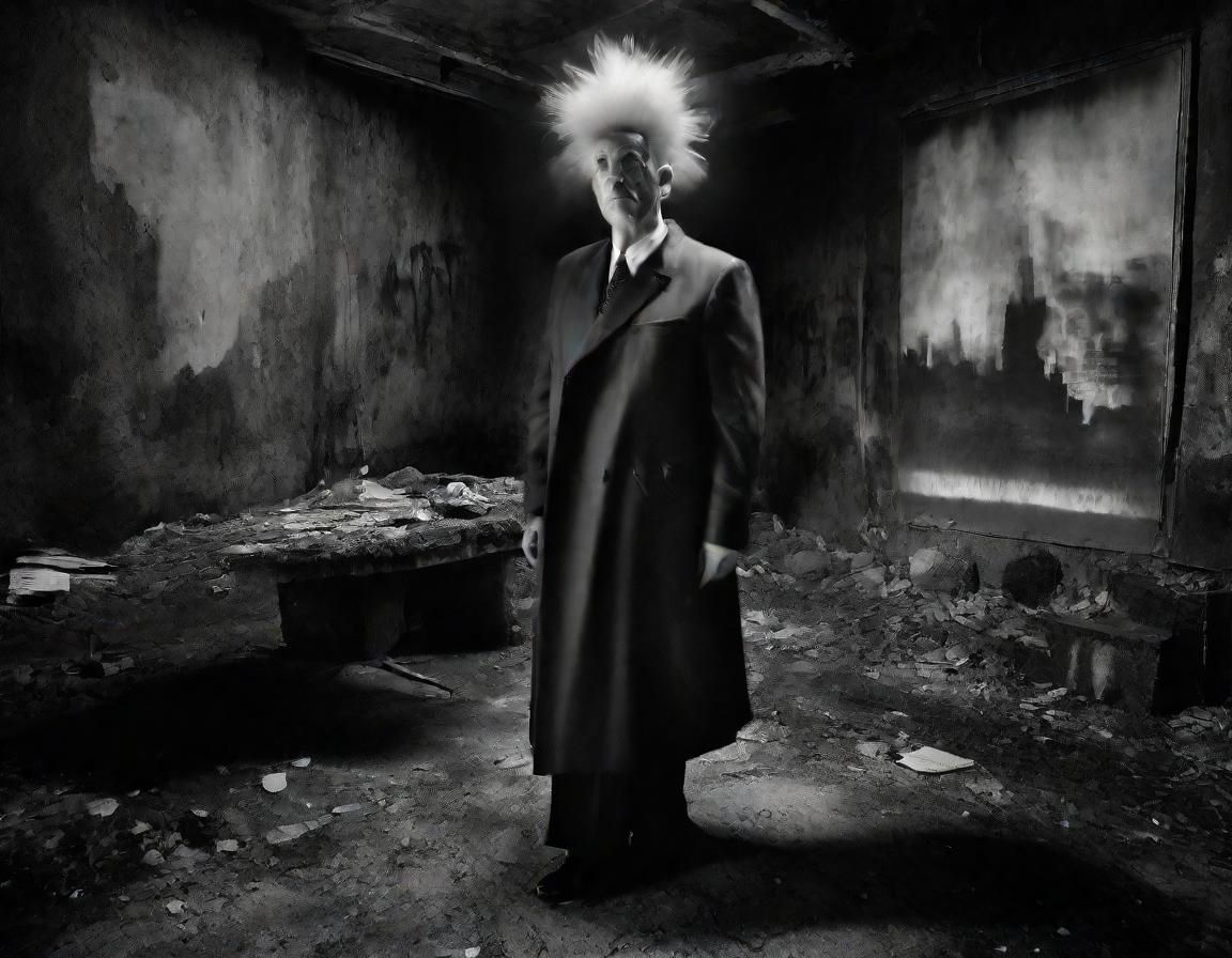 Prophet Blessing Nuclear Missile in Dreamy Black and White