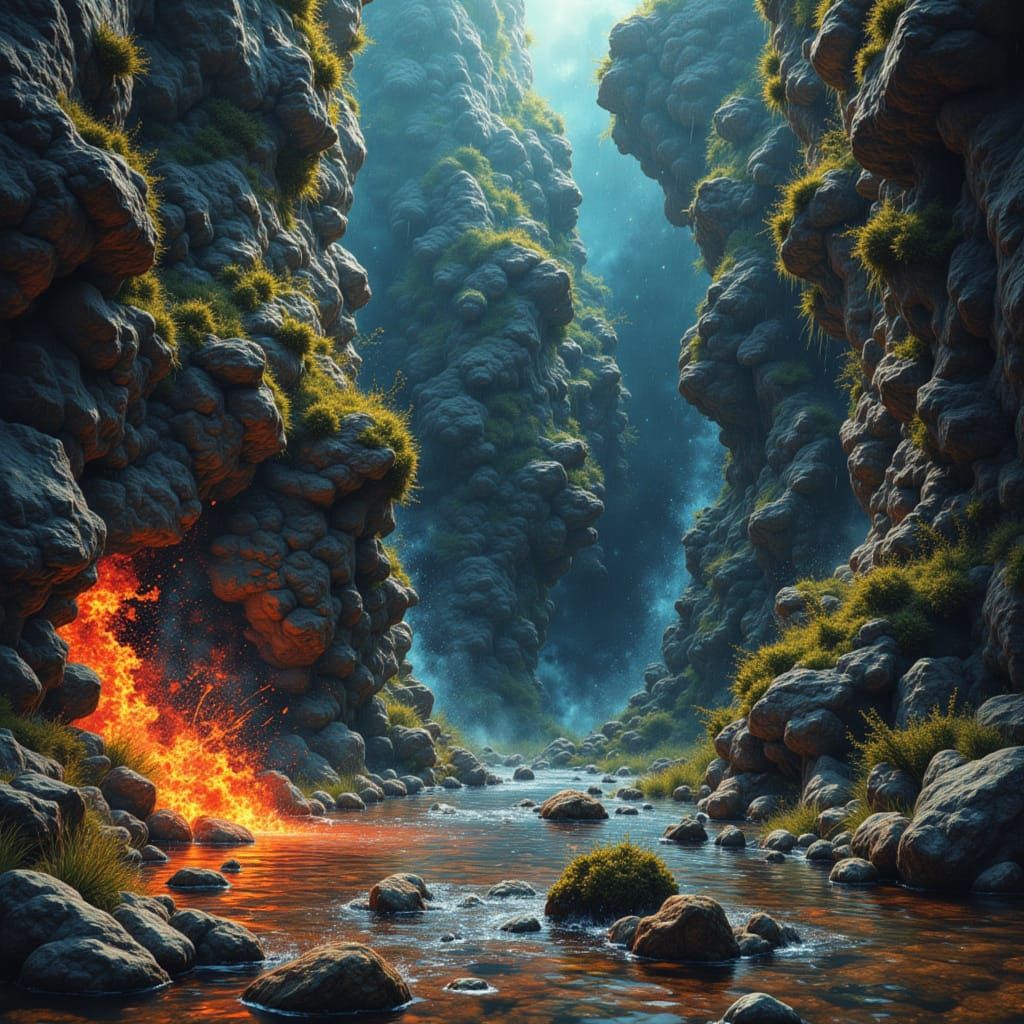 Alice in Wonderland Falling into Fractal Vortex