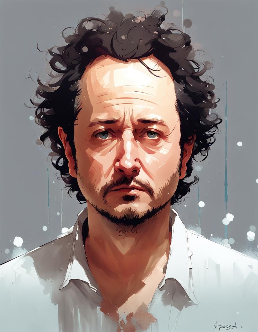 Giorgio A. Tsoukalos Mugshot Portrait in Manga Art Style