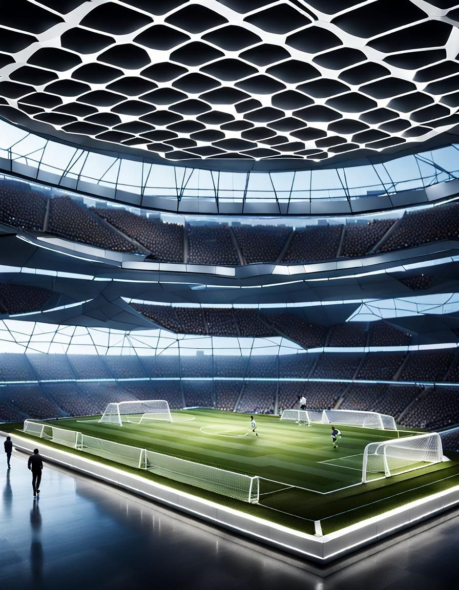 Futuristic Meta AI Football Headquarters Design