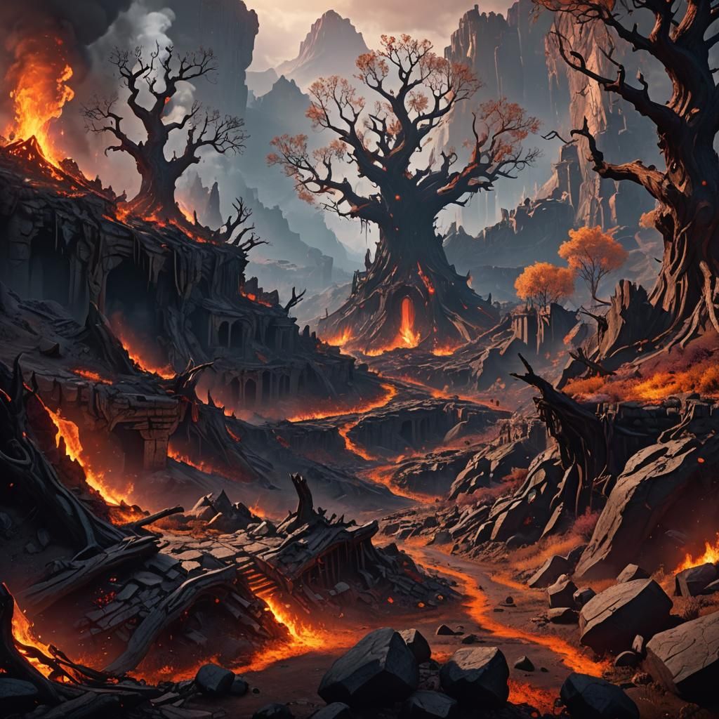 Hellish Valley of Tormented Souls in Unreal Engine 5