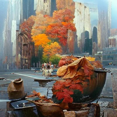 Autumn in New York Oil Painting