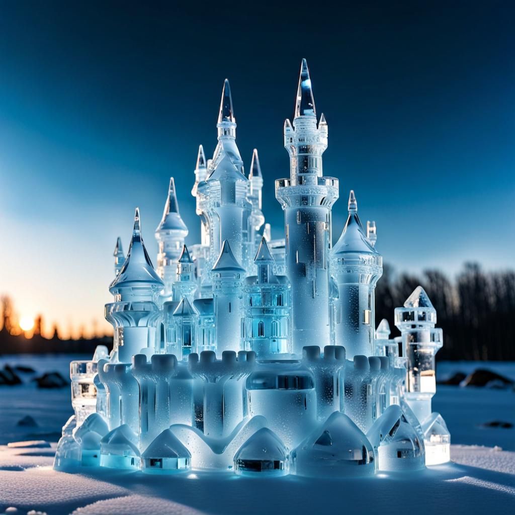 Crystal Ice Castle Sculpture