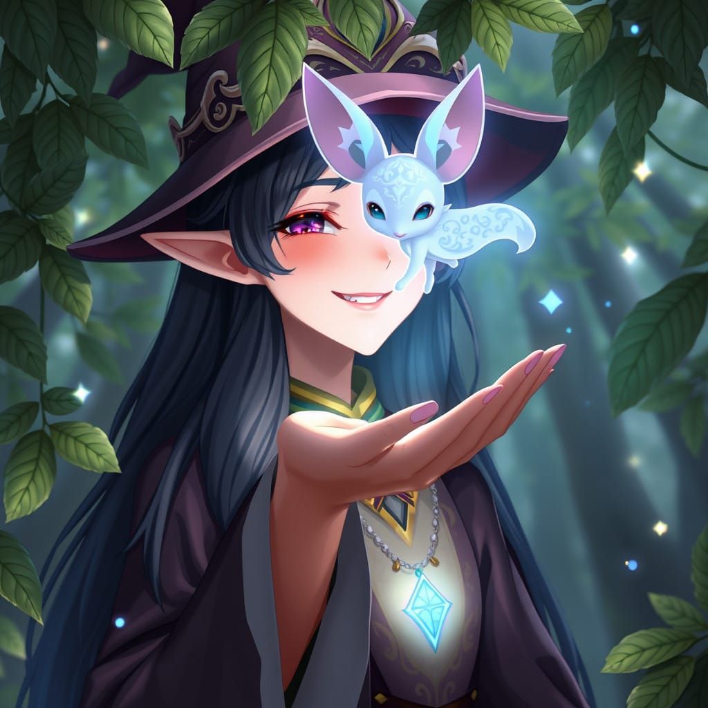 Whimsical Encounter with an Elven Sorceress and a Magical Fo...