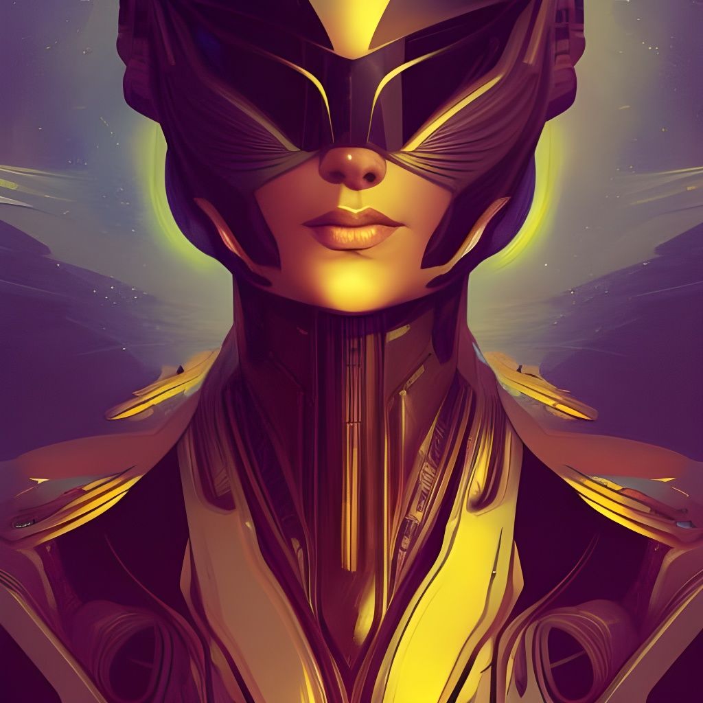 Space Commander on Throne, Digital Art