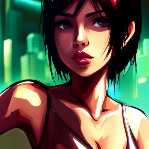 Elegant Brunette in Brazil: A Digital Portrait