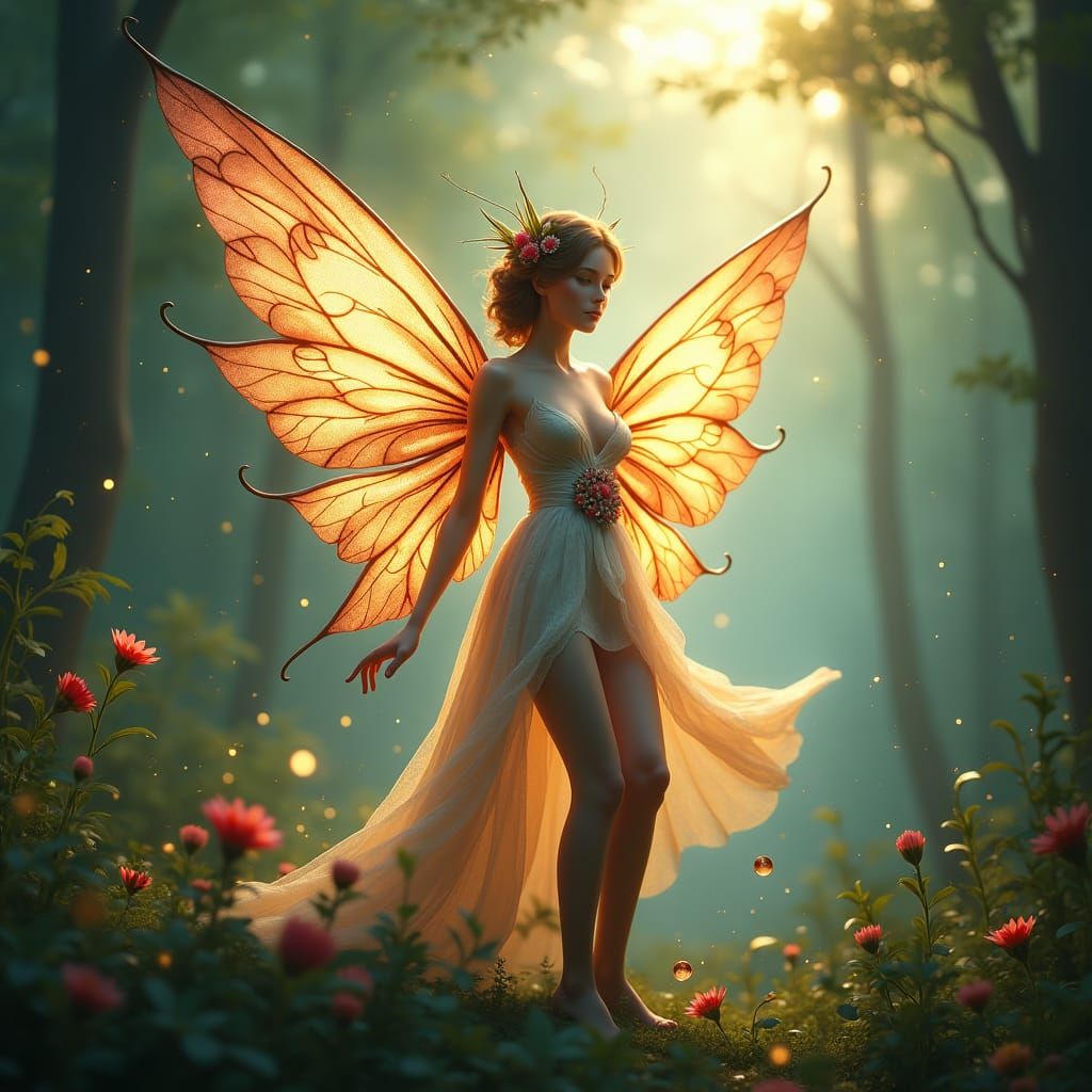 Enchanting Fairy in a Mystical Forest
