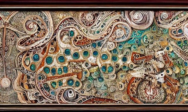 Panta Rhei Painting: Detailed Intricate Artwork