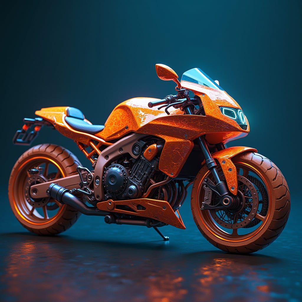 Vibrant Crab-GT 650 Bike Hybrid in Stunning Orange and Blue