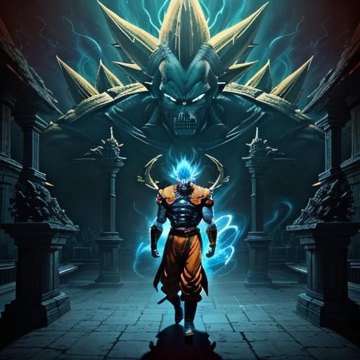 Goku Omni God: Biomechanical Dark Energy Concept Art