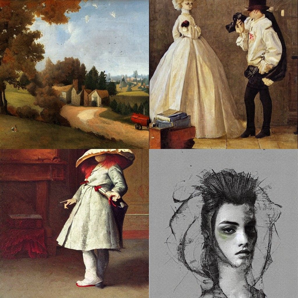 Orientalist Market Scene in Decamps Style