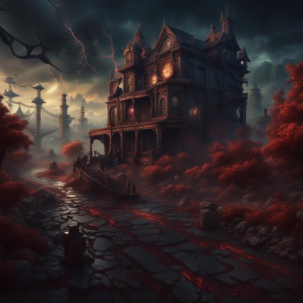 Vintage Phonks: A Bloody, Detailed Matte Painting