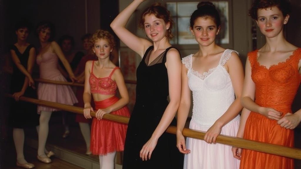 Ballerina in Dance Studio, Impressionist Style