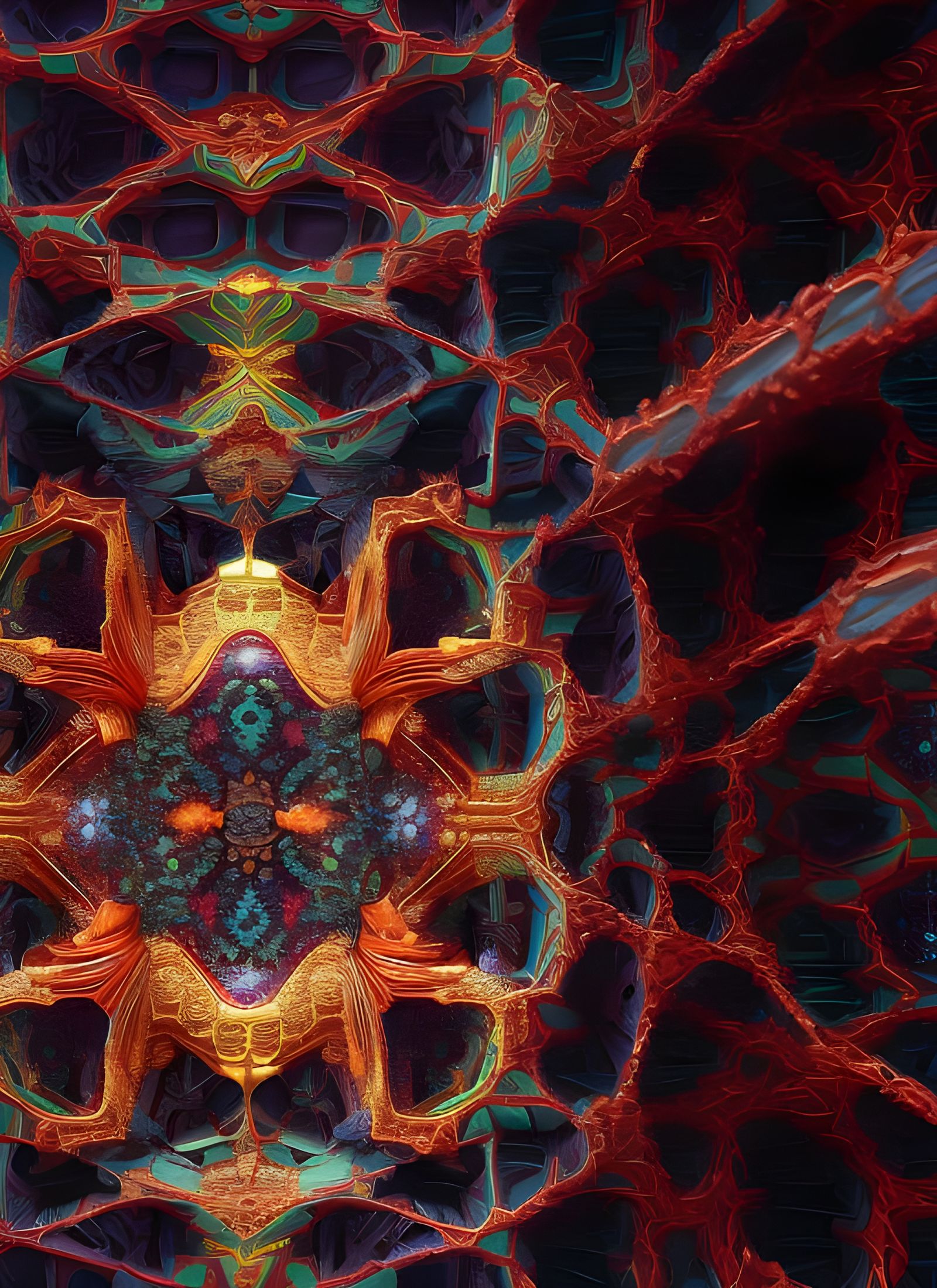 Intricate Geometric Abstract Concept Art in 8K
