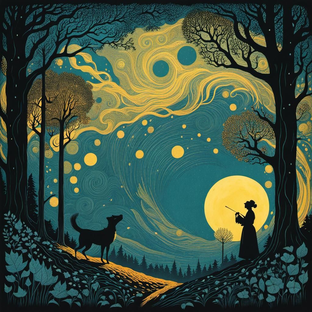 Whirlwind of Words: Silhouette Animation Art