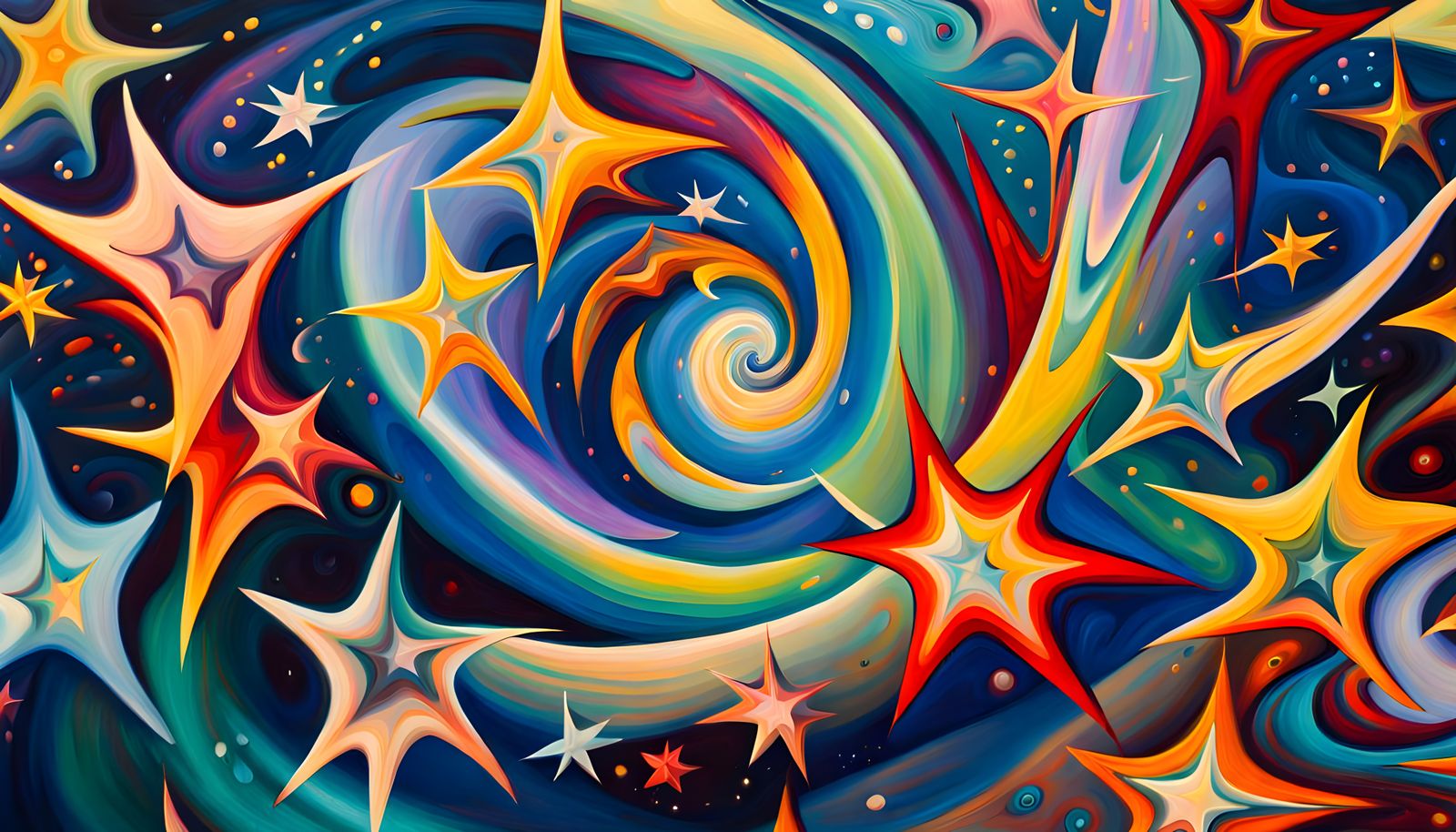 Abstract Cosmic Star Cluster Formation in Expressionist Styl...