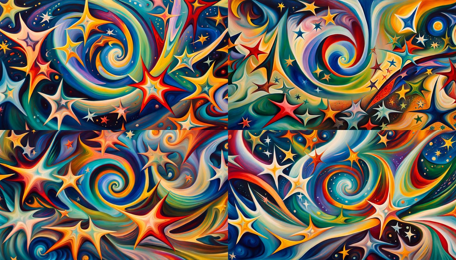 Cosmic Star Cluster Formation in Abstract Expressionism