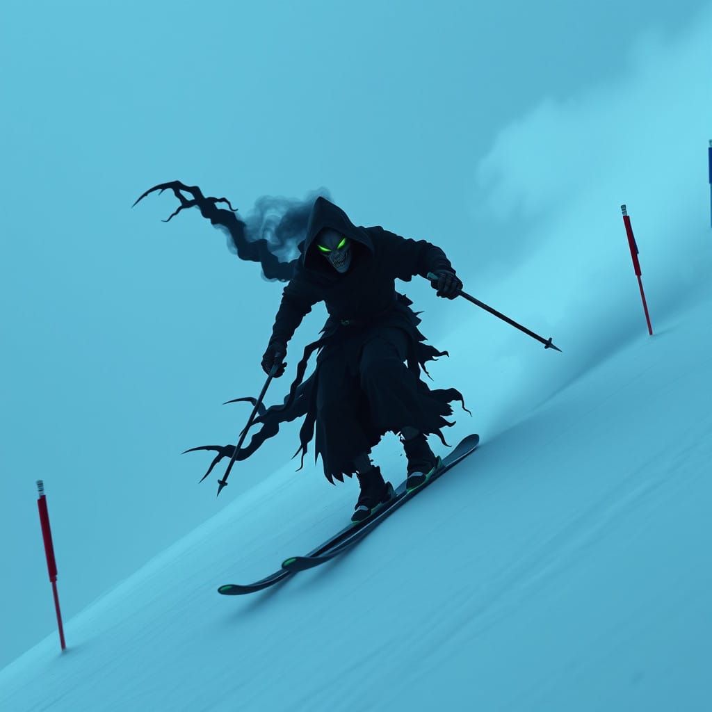 Majestic Nazgûl Skier Dominates the Winter Slopes