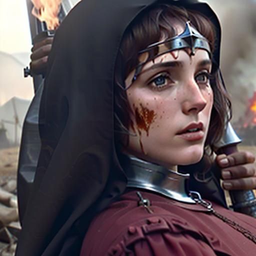 Joan of Arc Burning: Photorealistic 3D Rendering