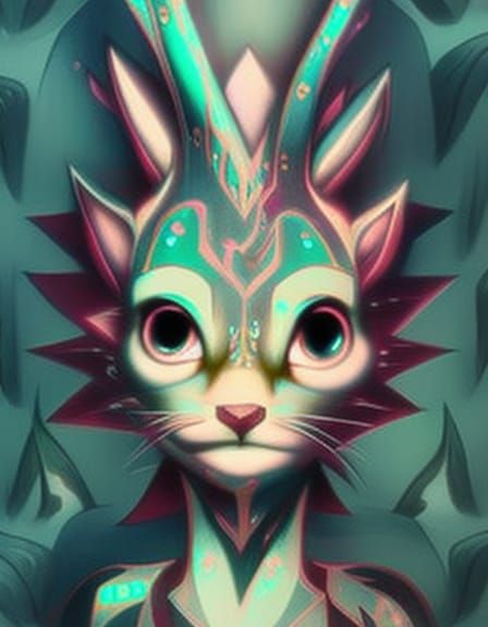Galaxy Bambi [deer], Smooth soft skin, big dreamy eyes, symmetrical, soft lighting, detailed face, concept art, digital ...