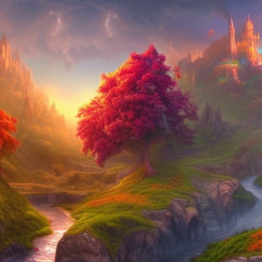 Photorealistic Apple in Detailed Matte Painting Style