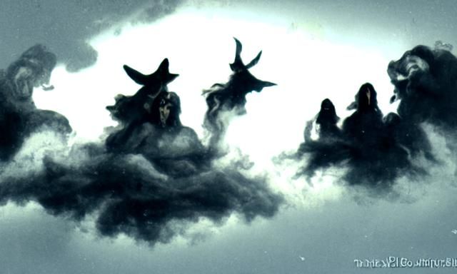 Ethereal Witches' Sabbath Amongst Clouds
