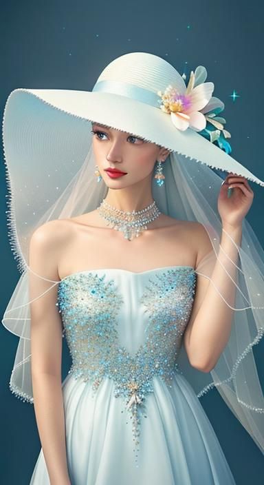 Elegant Woman in Hat: Photorealistic Fashion Portrait