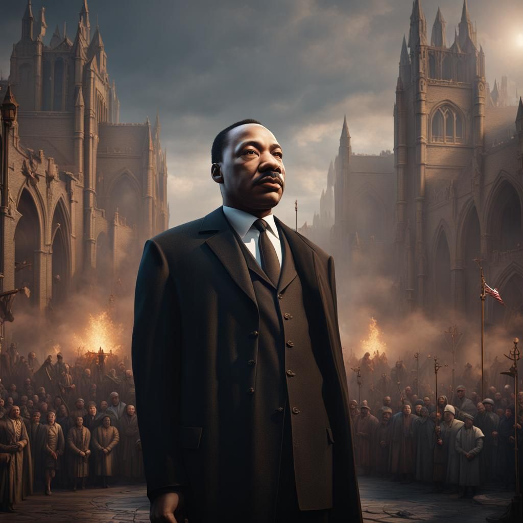 Detailed Matte Painting of Martin Luther King Jr.