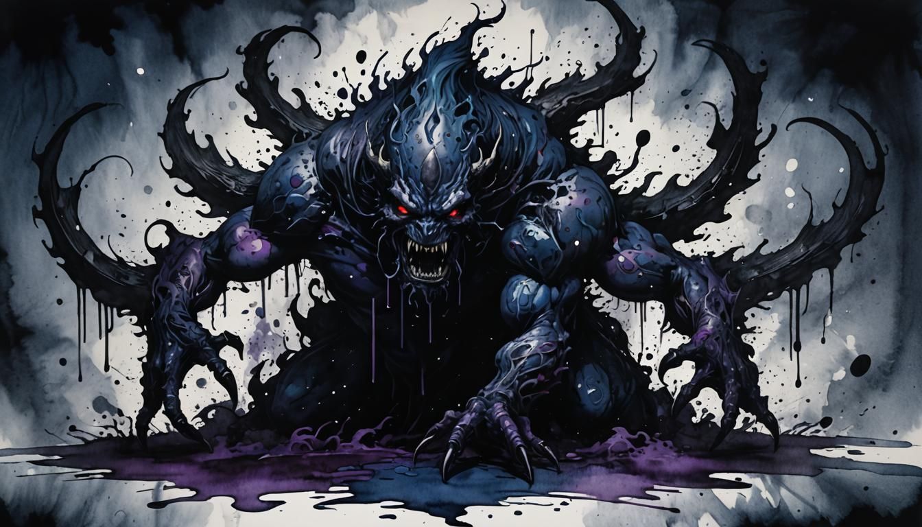 Ink Creatures Come to Life in Dark Fantasy Art