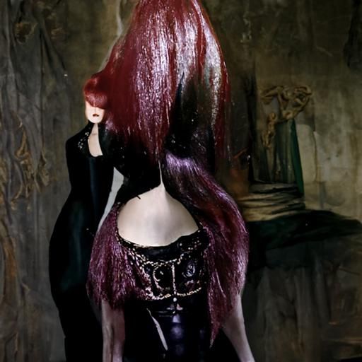 Gothic Redhead in Velvet Moonlight