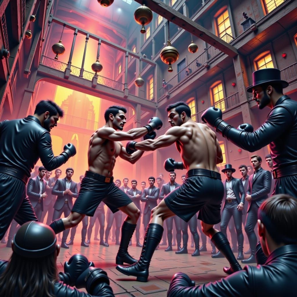 Irish and Romanian Boxers in Gritty Warehouse Fight