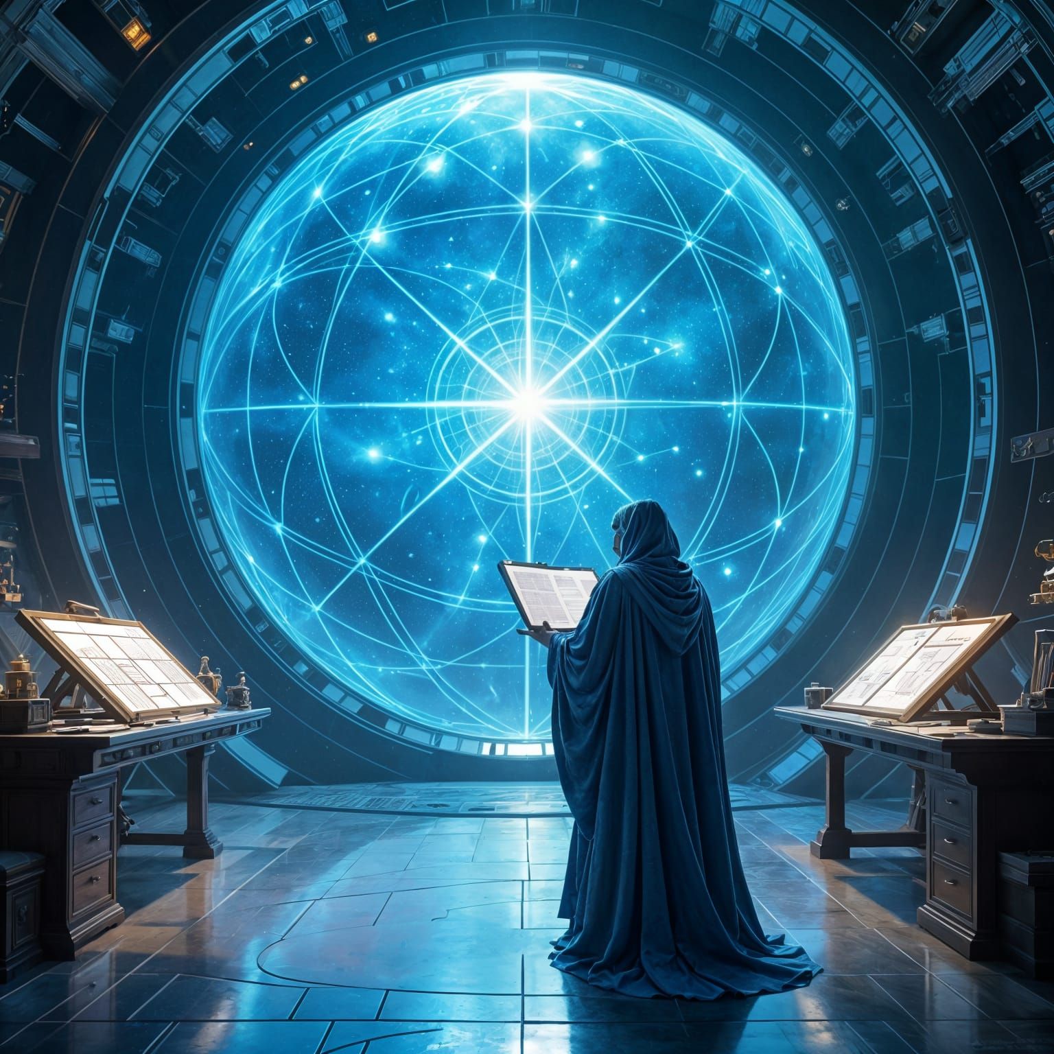 Celestial Architect Designs Dyson Sphere in Nebula