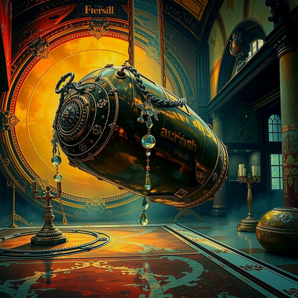 Luxurious Gold and Silver Filigree with Soft Light