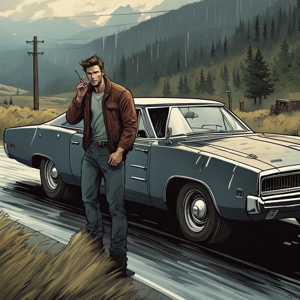 Eastwood and Roden Drive Through Montana in Comic Style